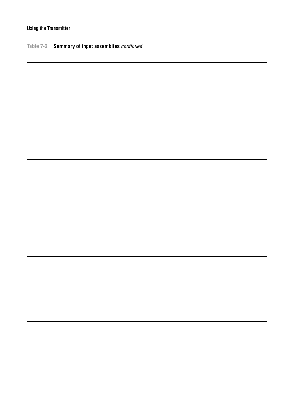 Table 7-2 summary of input assemblies continued | Emerson Process Management MICRO MOTION 2400S User Manual | Page 48 / 188