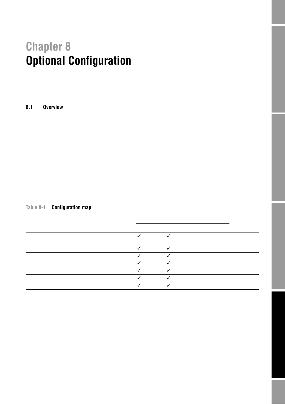 Optional configuration, 1 overview, Chapter 8 | Overview, Chapter 8 optional configuration | Emerson Process Management MICRO MOTION 2400S User Manual | Page 63 / 188