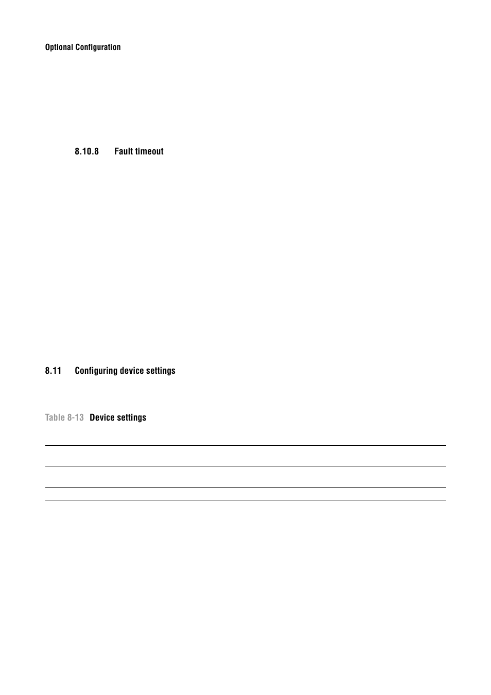 8 fault timeout, 11 configuring device settings, Fault timeout | Configuring device settings, See section 8.10.8. oth | Emerson Process Management MICRO MOTION 2400S User Manual | Page 82 / 188