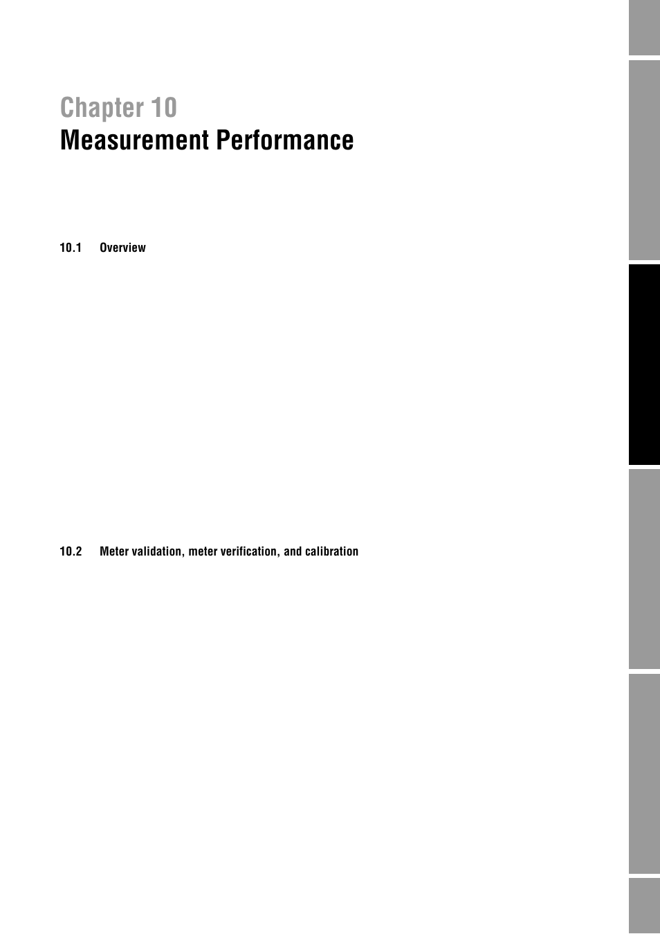 Measurement performance, 1 overview, Chapter 10 measurement performance | Overview | Emerson Process Management MICRO MOTION 2400S User Manual | Page 97 / 188
