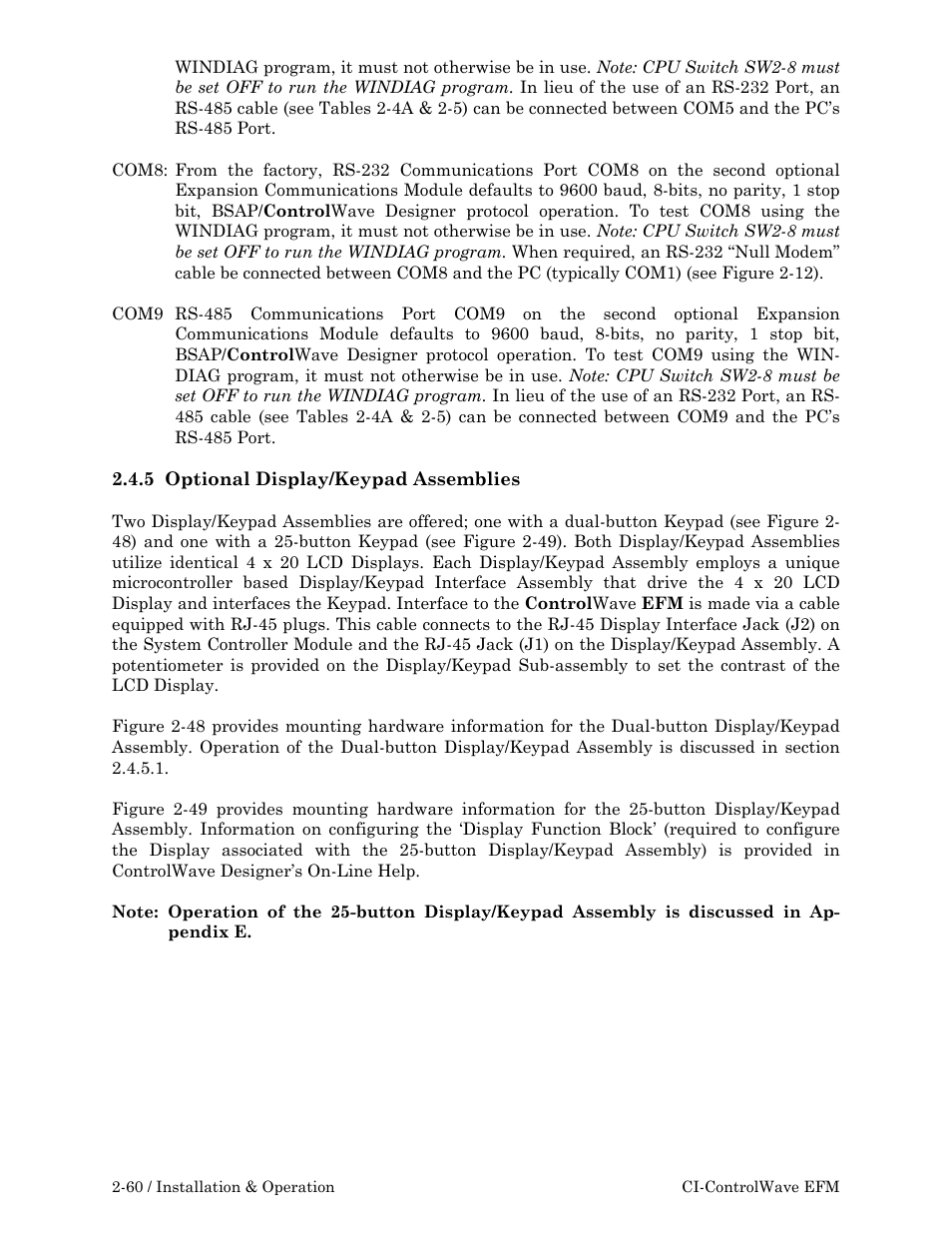 Emerson Process Management ControlWave EFM 3808 User Manual | Page 112 / 306