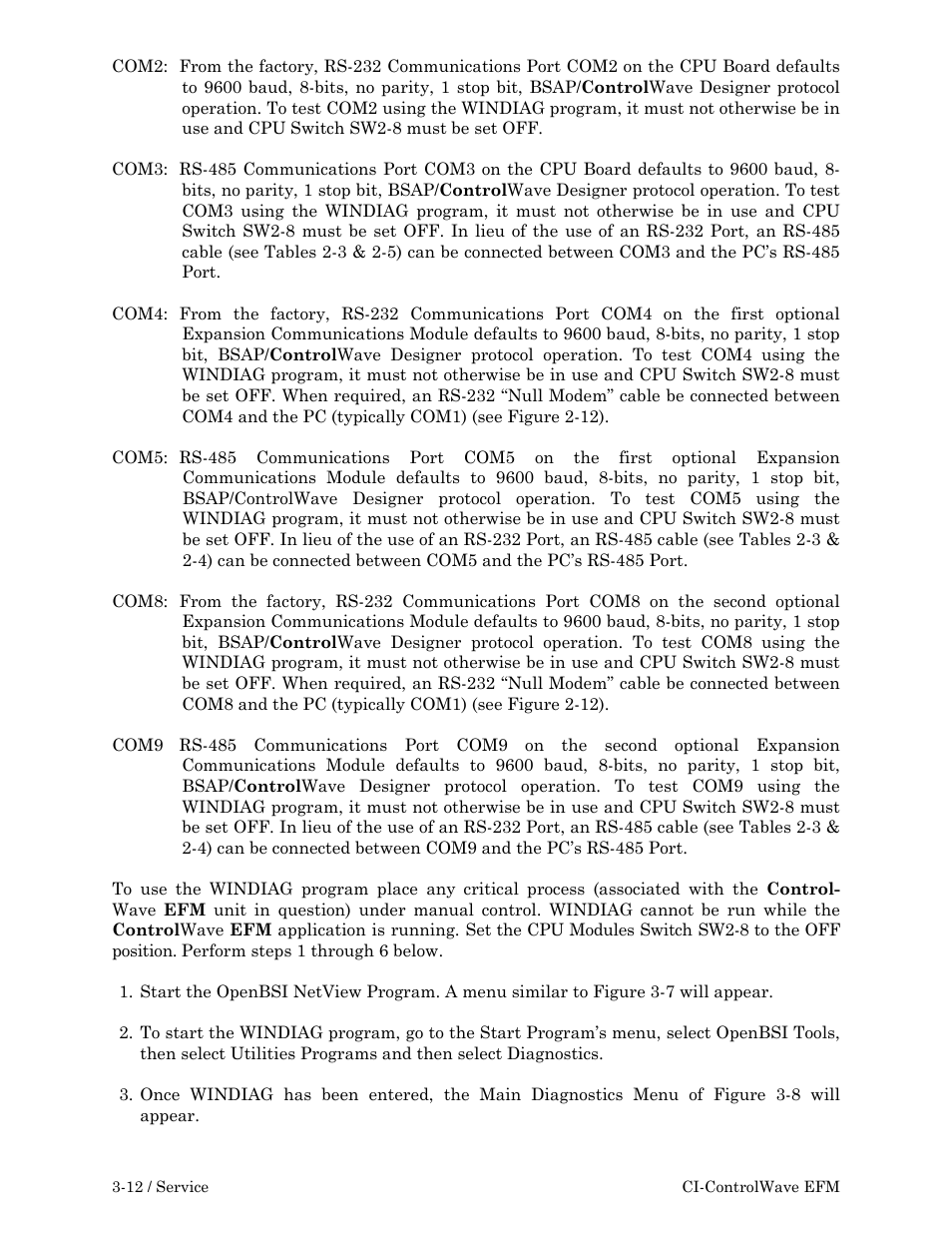 Emerson Process Management ControlWave EFM 3808 User Manual | Page 128 / 306