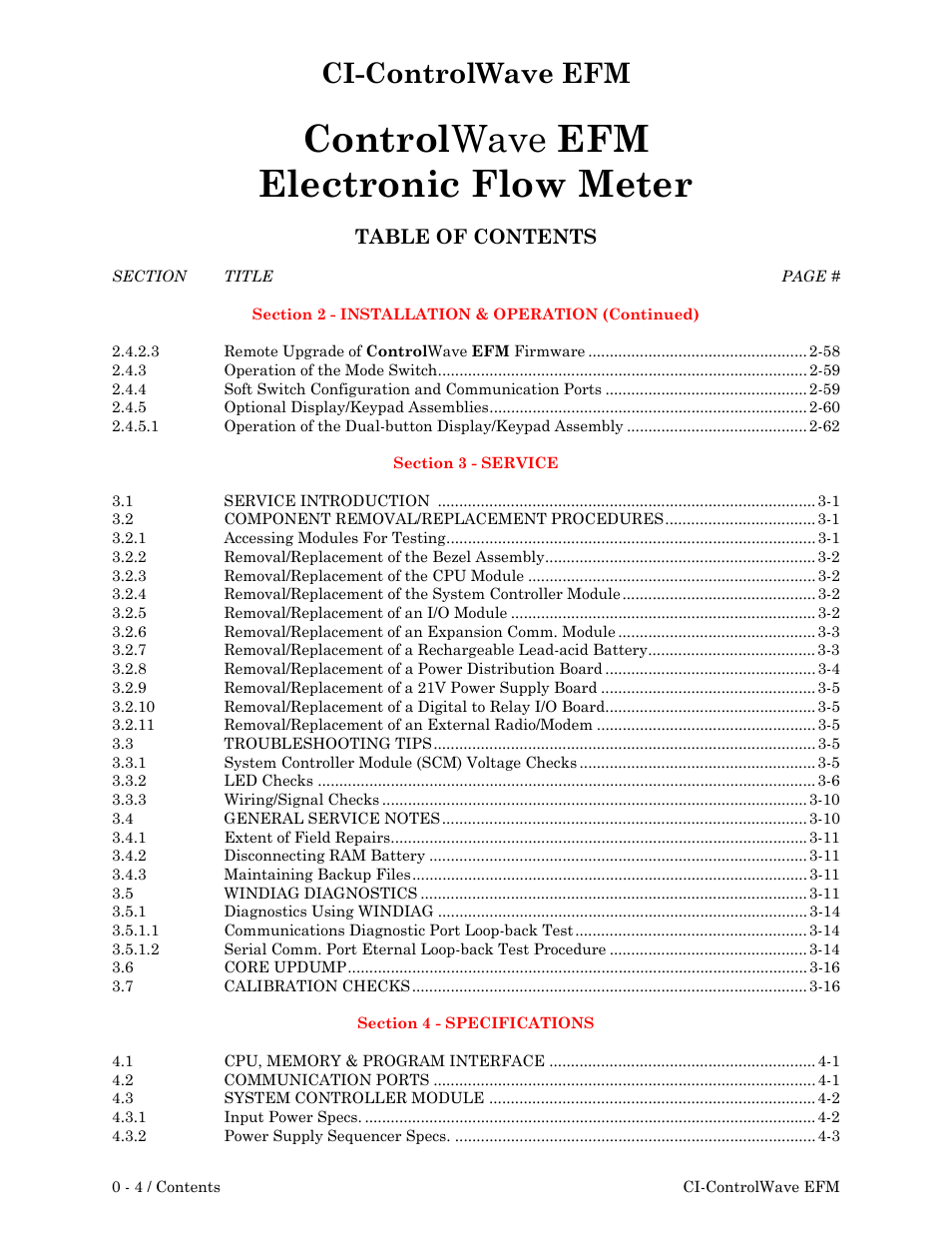 Emerson Process Management ControlWave EFM 3808 User Manual | Page 13 / 306
