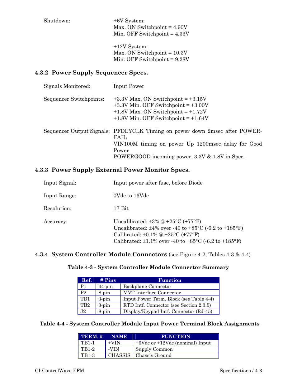 Emerson Process Management ControlWave EFM 3808 User Manual | Page 135 / 306