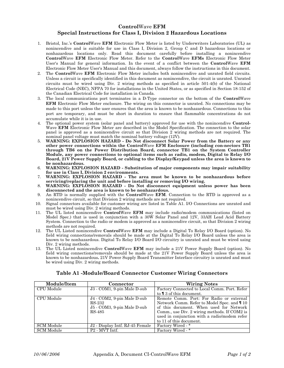 Efmappa.pdf | Emerson Process Management ControlWave EFM 3808 User Manual | Page 147 / 306