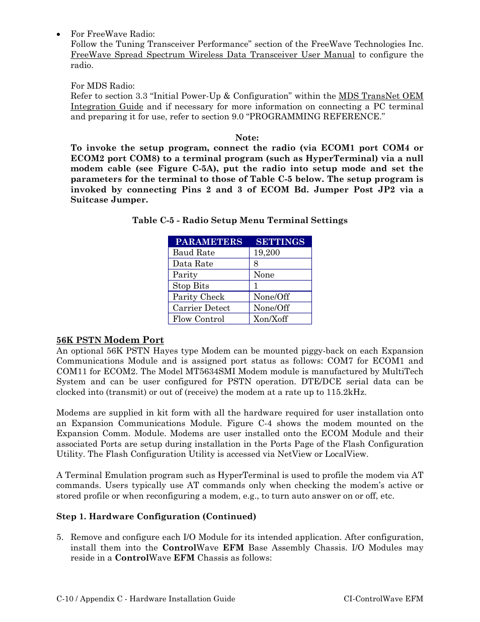 Emerson Process Management ControlWave EFM 3808 User Manual | Page 158 / 306