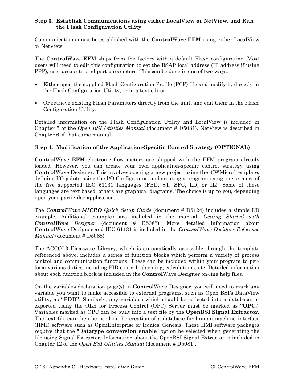 Emerson Process Management ControlWave EFM 3808 User Manual | Page 166 / 306