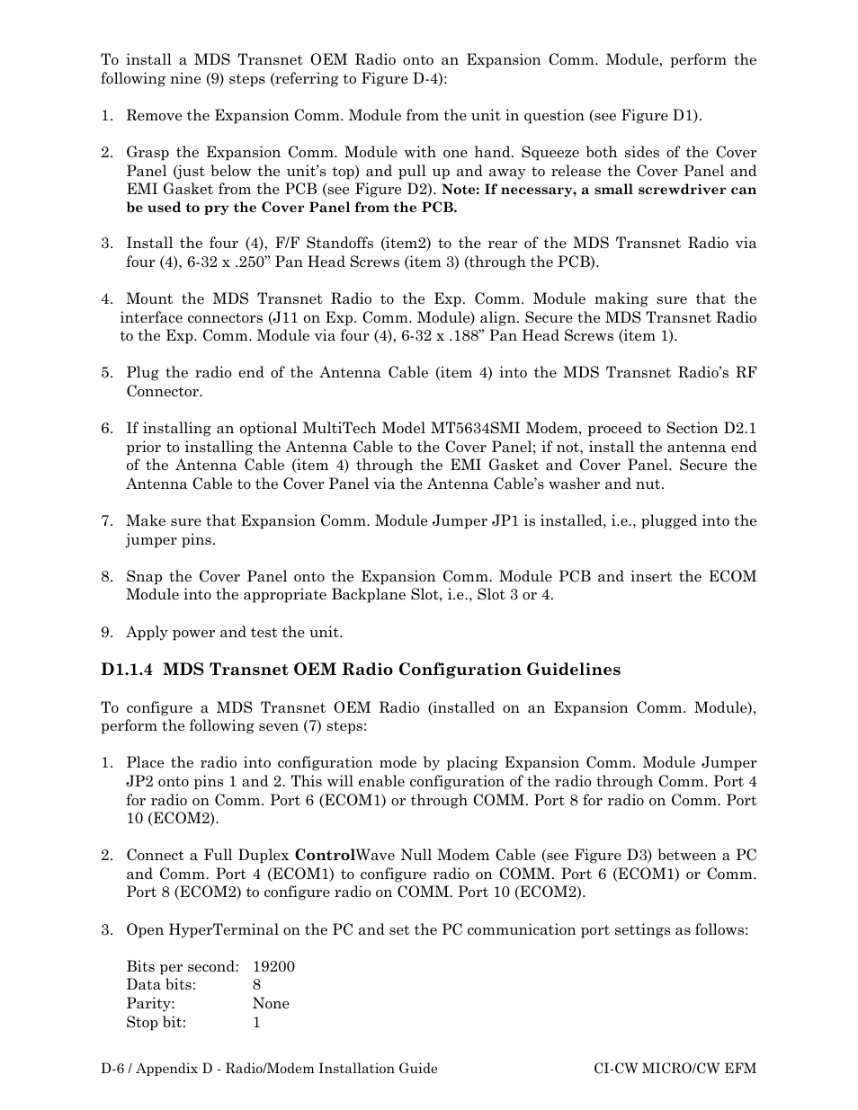 Emerson Process Management ControlWave EFM 3808 User Manual | Page 176 / 306