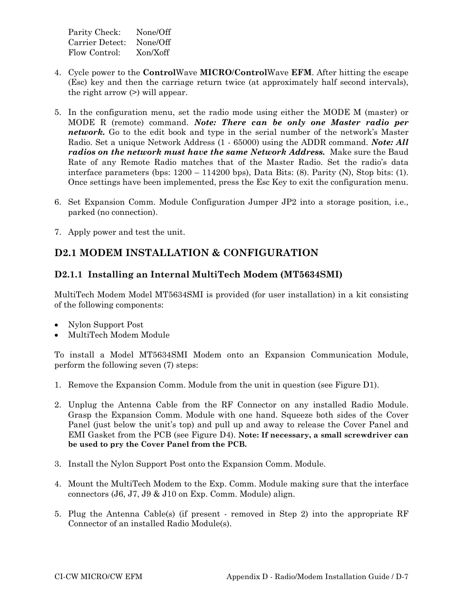 Emerson Process Management ControlWave EFM 3808 User Manual | Page 177 / 306