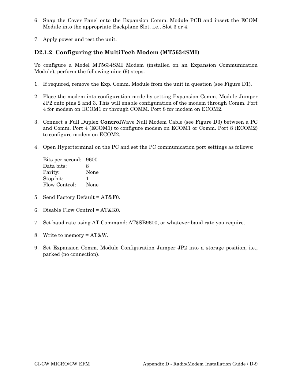 Emerson Process Management ControlWave EFM 3808 User Manual | Page 179 / 306