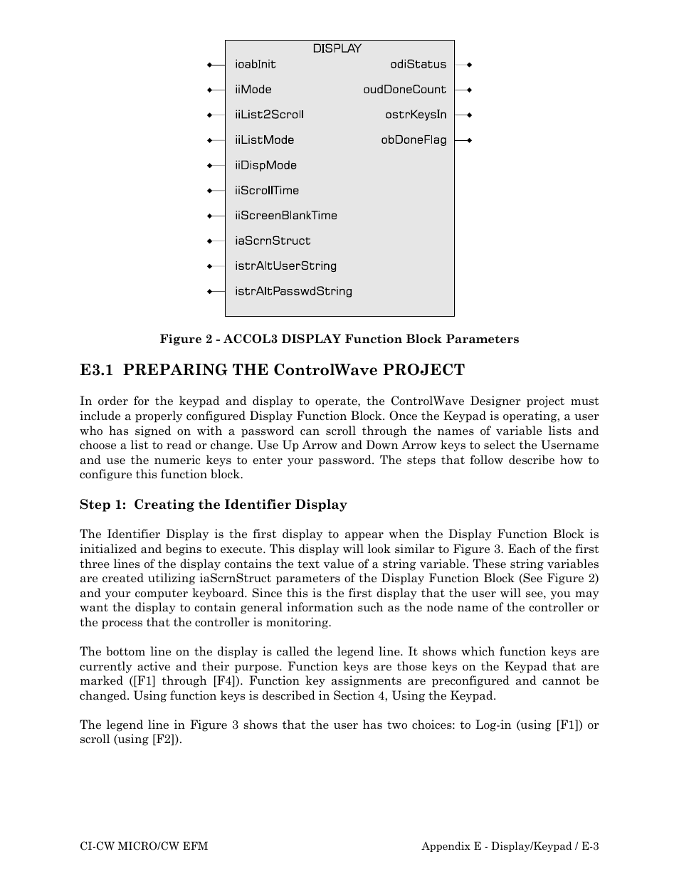 E3.1, E3.1 preparing the controlwave project | Emerson Process Management ControlWave EFM 3808 User Manual | Page 185 / 306