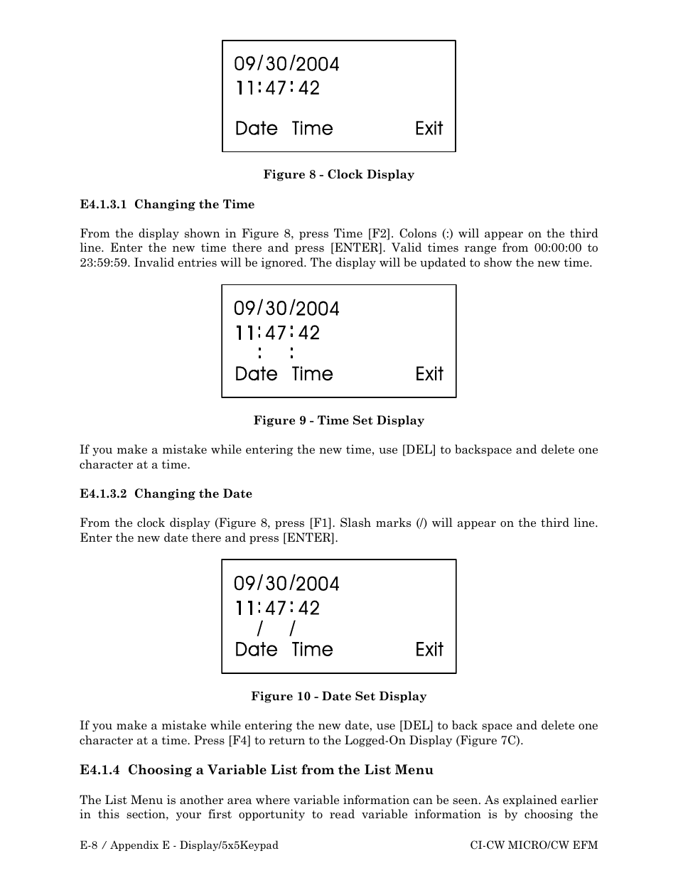 E4.1.3.1, E4.1.3.2, E4.1.4 | Emerson Process Management ControlWave EFM 3808 User Manual | Page 190 / 306