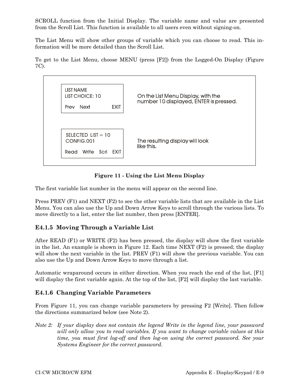 E4.1.5, E4.1.6, Changing | Variable | Emerson Process Management ControlWave EFM 3808 User Manual | Page 191 / 306