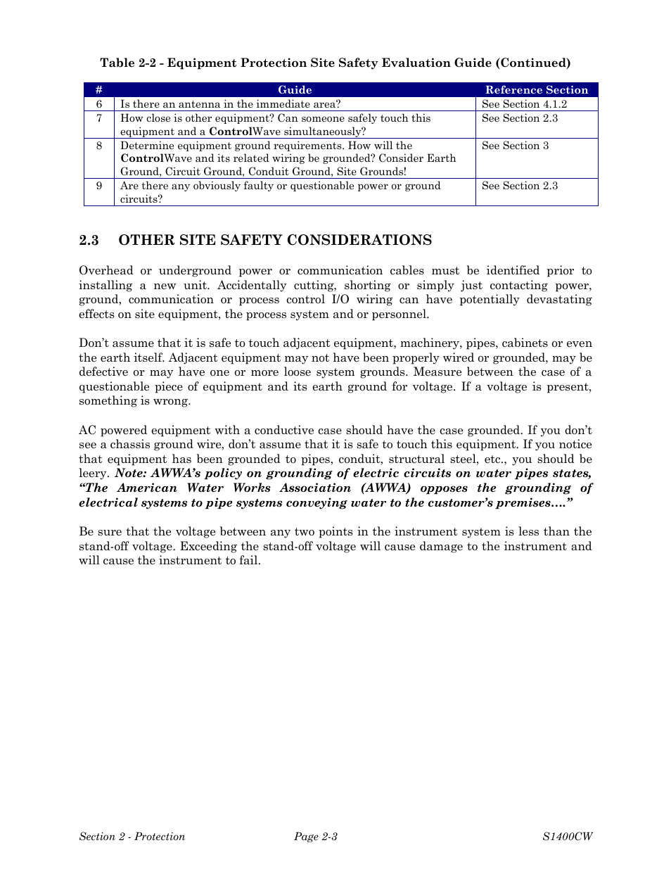 3 other site safety considerations | Emerson Process Management ControlWave EFM 3808 User Manual | Page 268 / 306