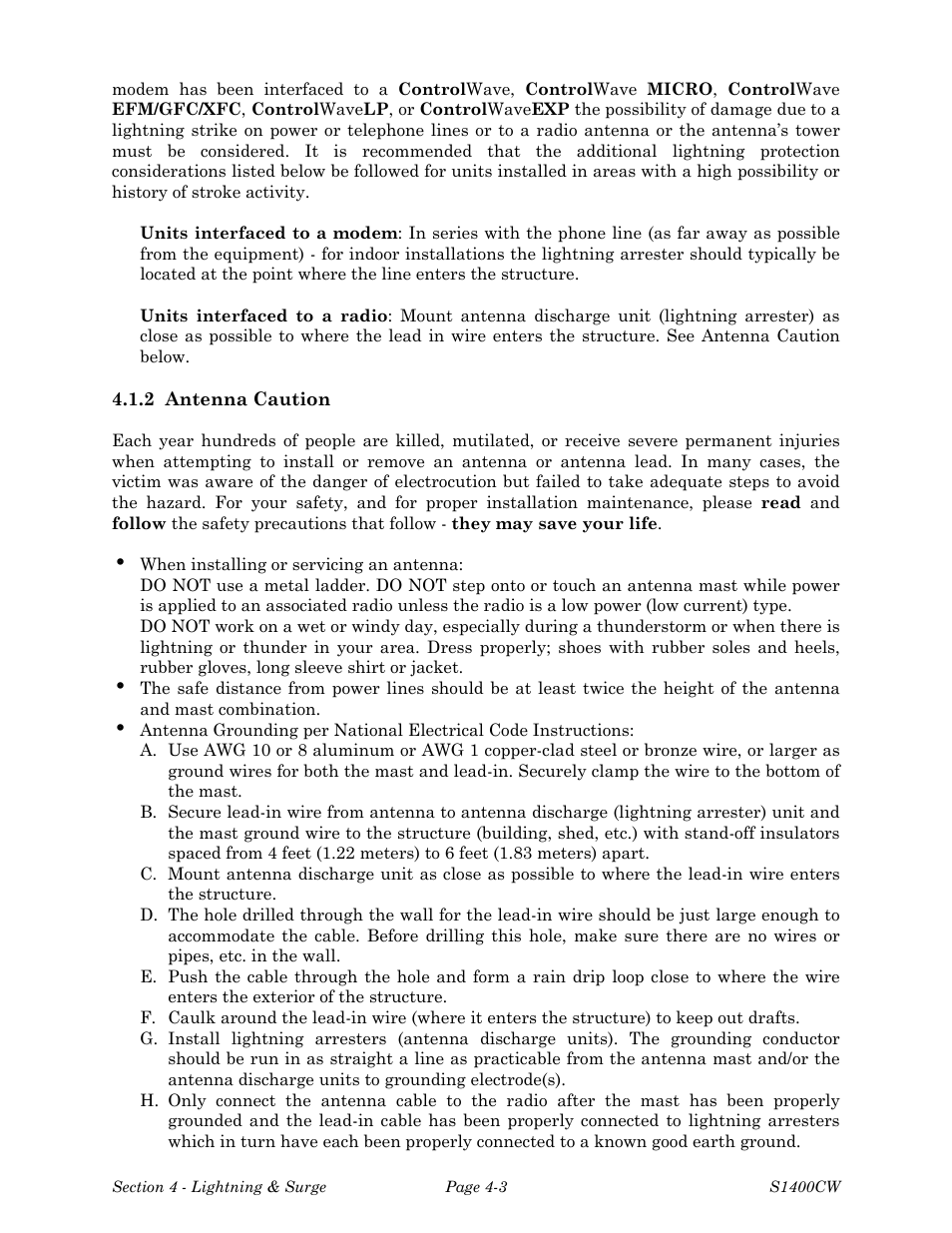 Emerson Process Management ControlWave EFM 3808 User Manual | Page 281 / 306