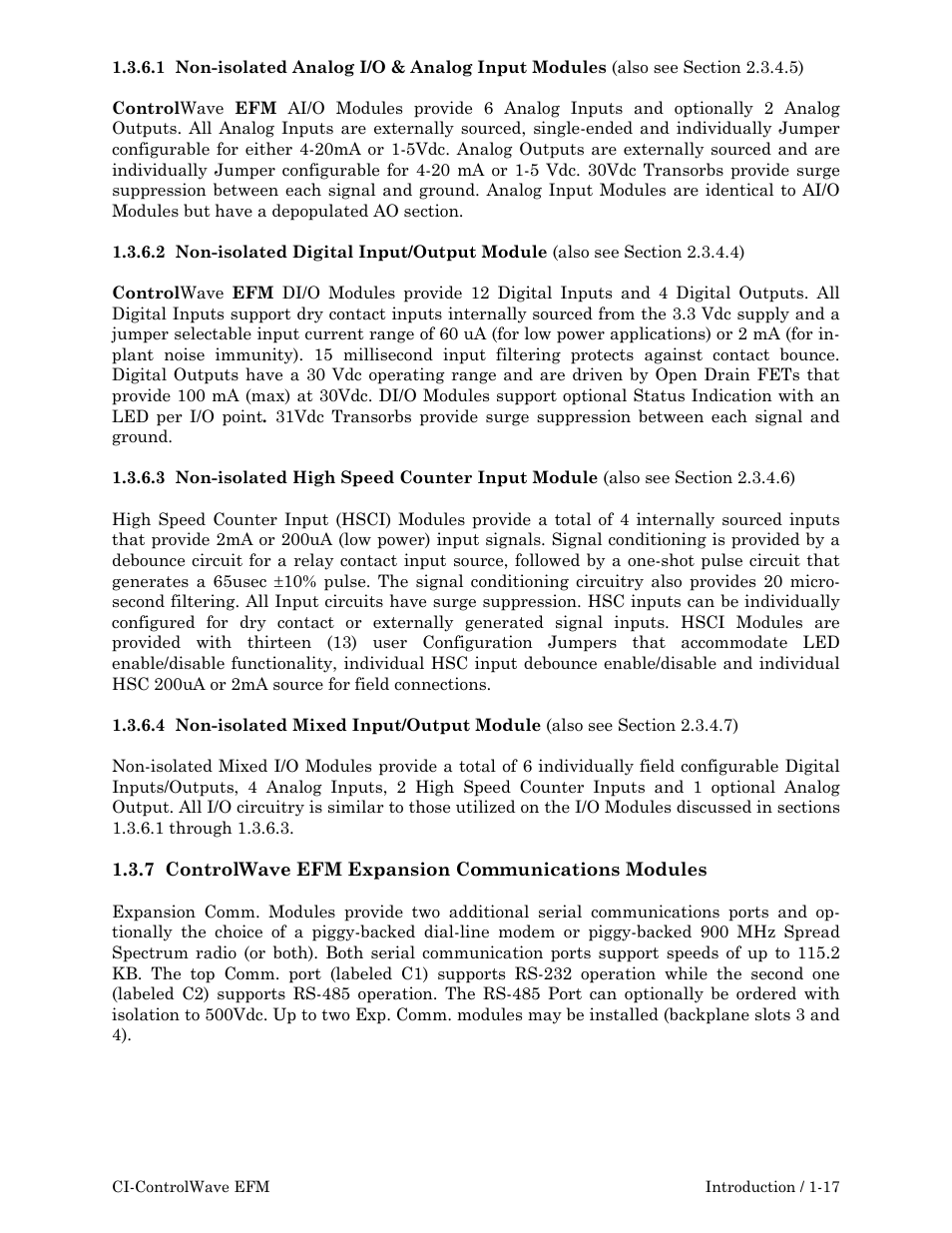 Emerson Process Management ControlWave EFM 3808 User Manual | Page 33 / 306