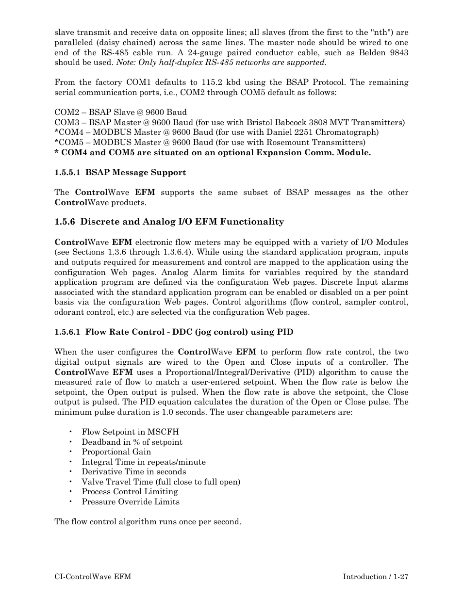 Emerson Process Management ControlWave EFM 3808 User Manual | Page 43 / 306