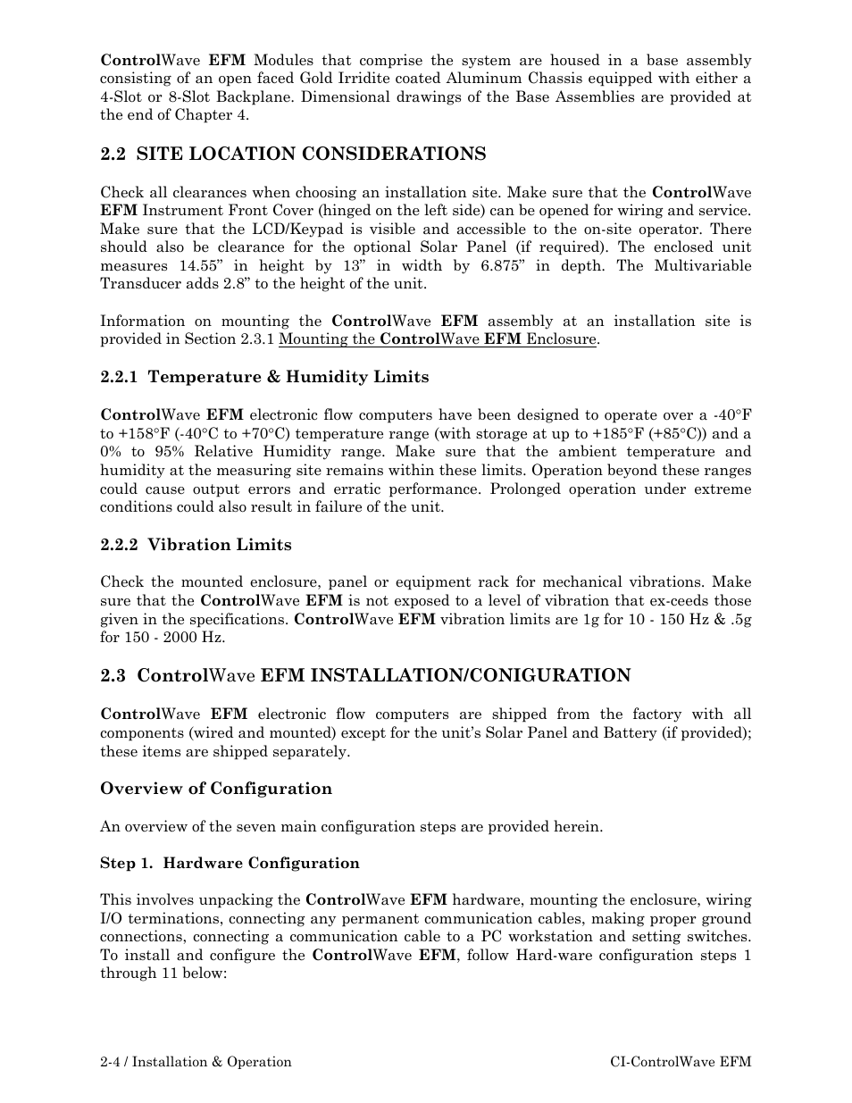 Emerson Process Management ControlWave EFM 3808 User Manual | Page 56 / 306