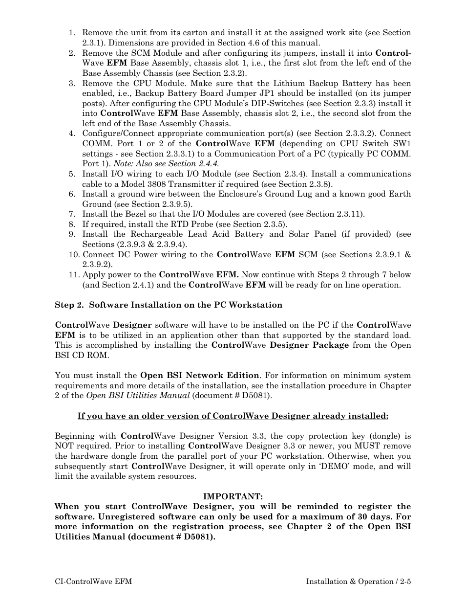 Emerson Process Management ControlWave EFM 3808 User Manual | Page 57 / 306