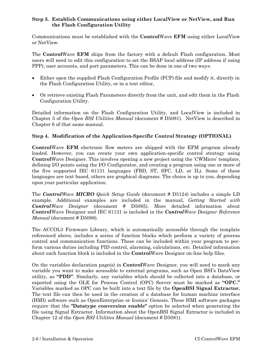 Emerson Process Management ControlWave EFM 3808 User Manual | Page 58 / 306
