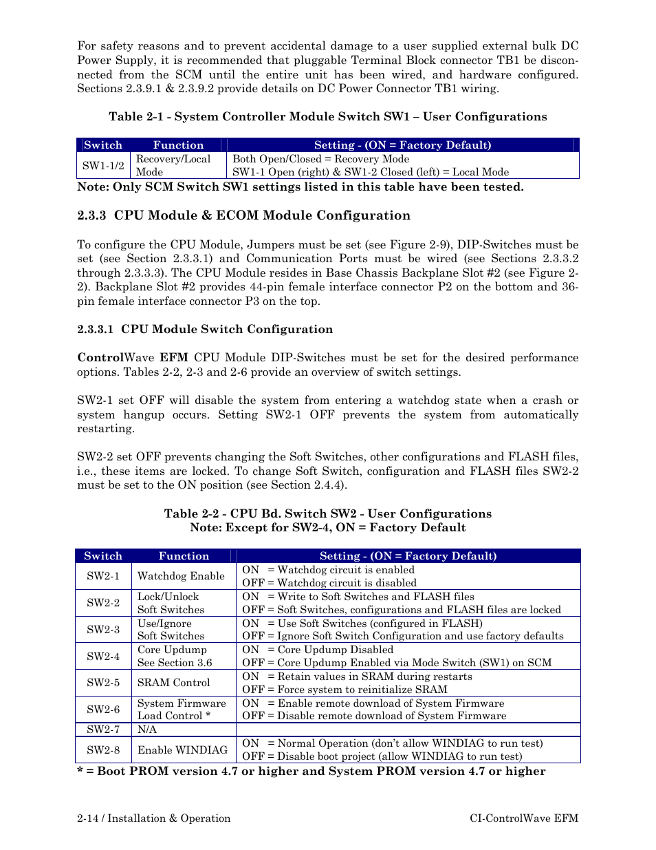 Emerson Process Management ControlWave EFM 3808 User Manual | Page 66 / 306