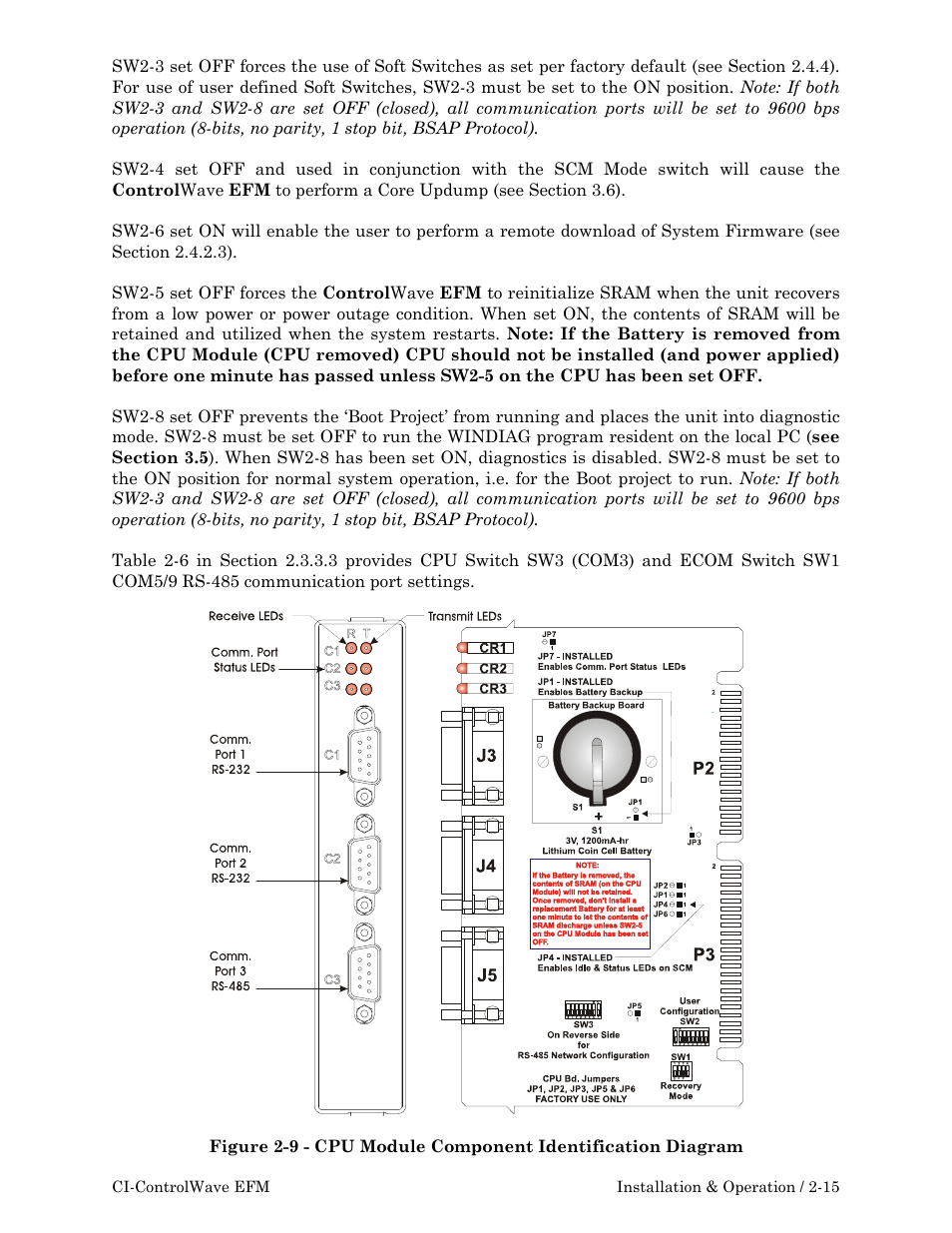 Emerson Process Management ControlWave EFM 3808 User Manual | Page 67 / 306