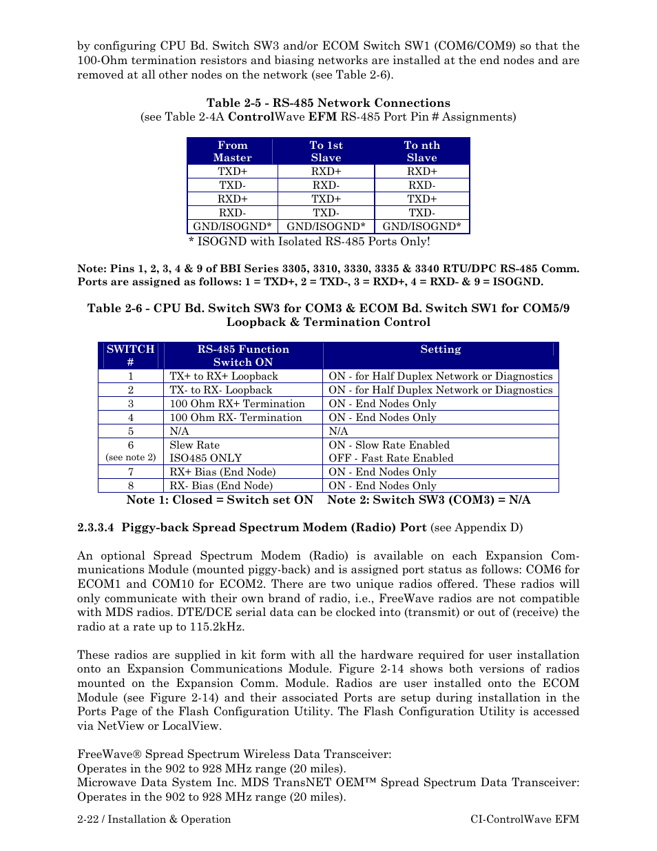 Emerson Process Management ControlWave EFM 3808 User Manual | Page 74 / 306