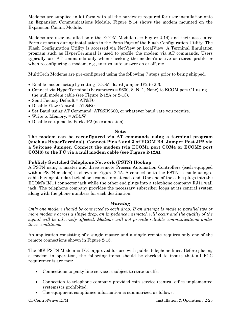 Emerson Process Management ControlWave EFM 3808 User Manual | Page 77 / 306