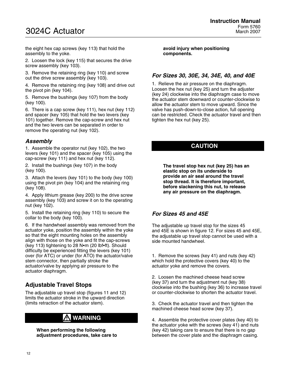 3024c actuator | Emerson Process Management 3024C User Manual | Page 12 / 20