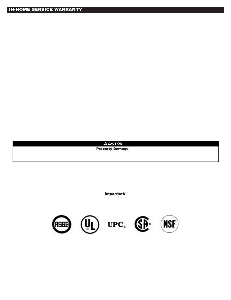 In-home service warranty | Emerson Process Management Water Dispenser User Manual | Page 8 / 8