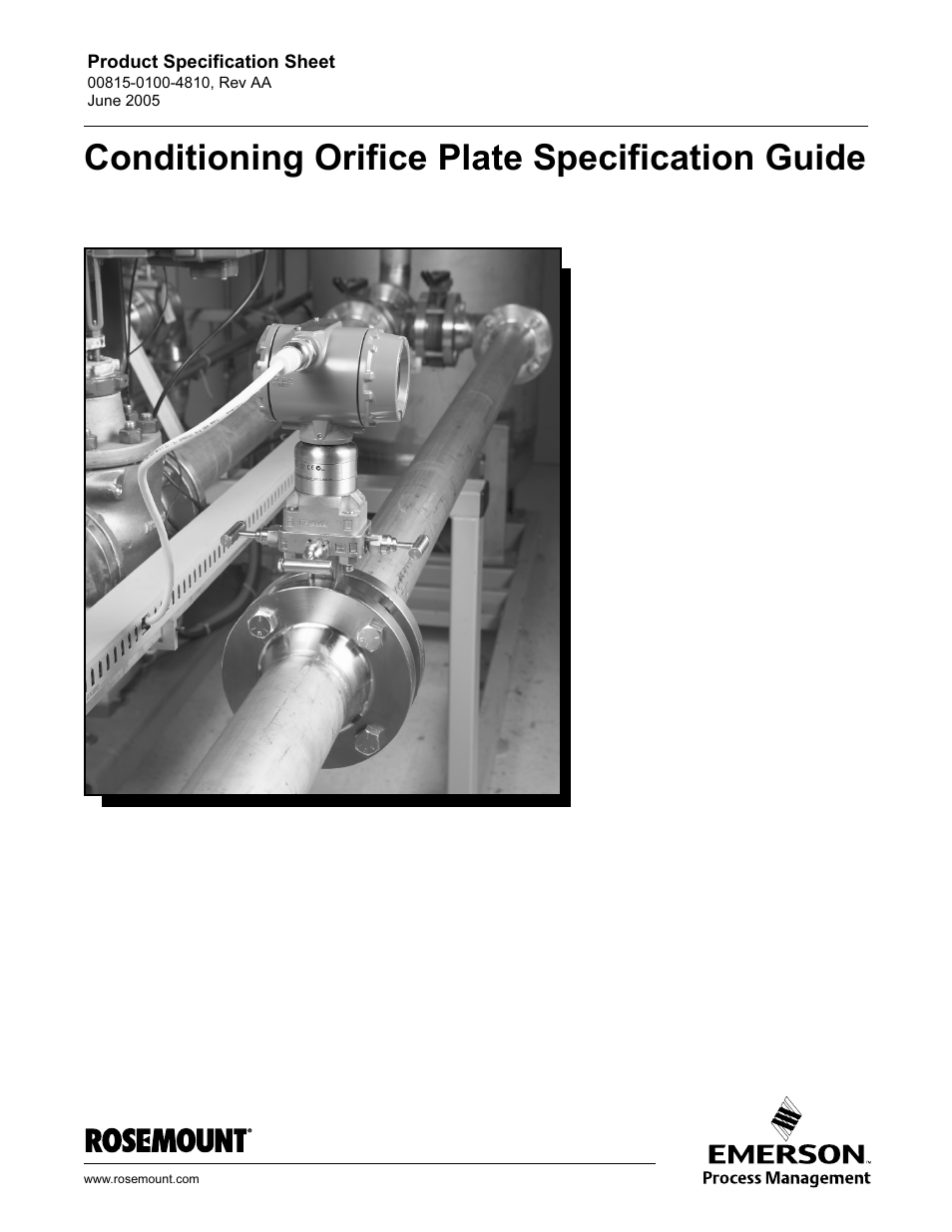 Emerson Process Management Rosemount User Manual | 4 pages