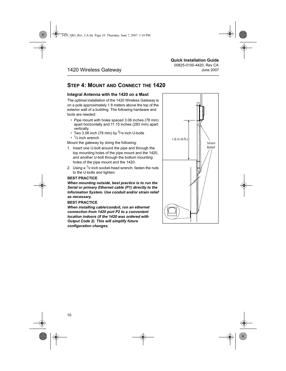 1420 wireless gateway | Emerson Process Management Wireless Gateway 1420 User Manual | Page 10 / 16
