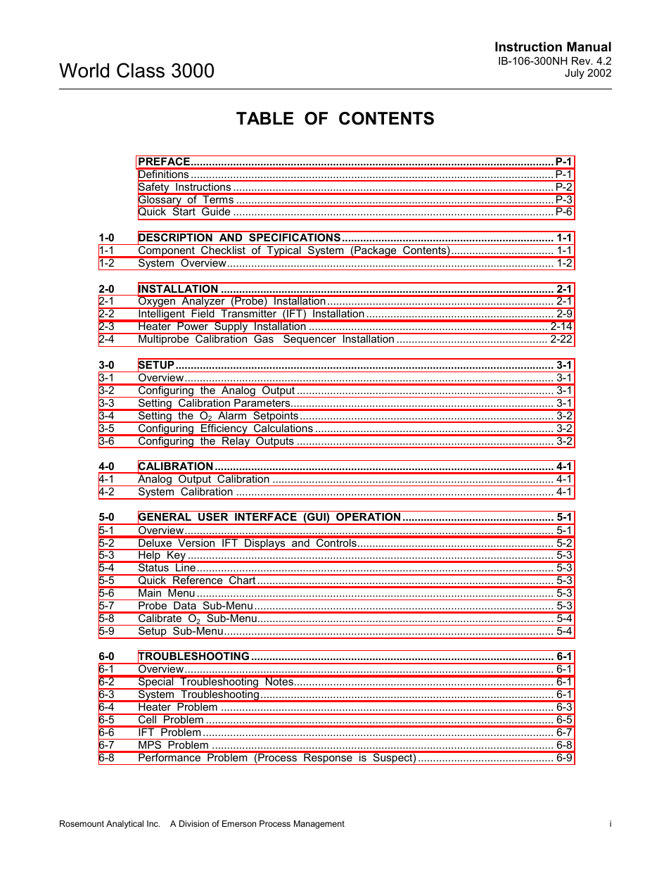 Emerson Process Management 3000 User Manual | Page 11 / 182