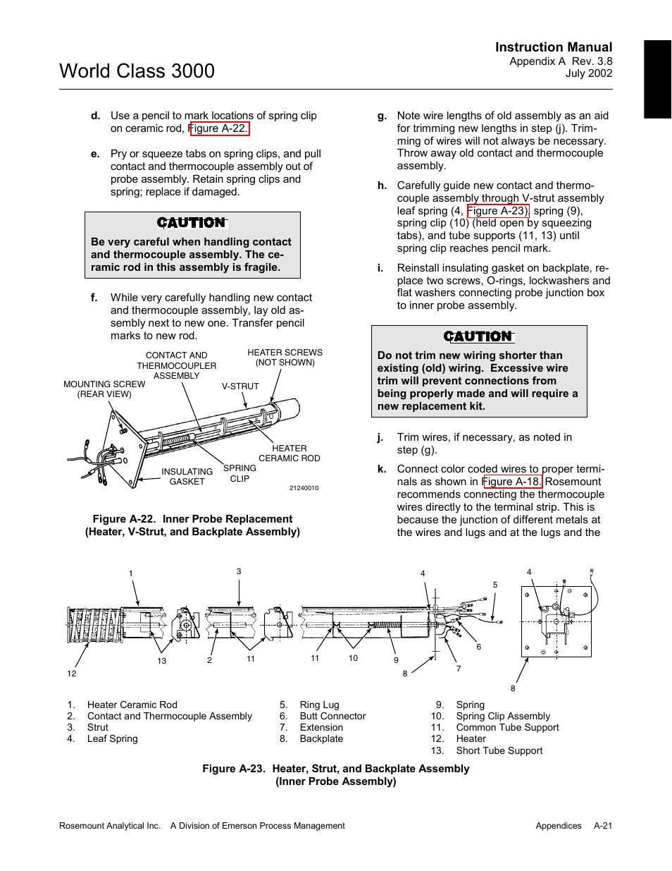 World class 3000, Instruction manual | Emerson Process Management 3000 User Manual | Page 119 / 182