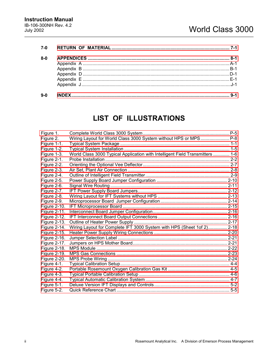 Preface p-1, World class 3000, List of illustrations | Emerson Process Management 3000 User Manual | Page 12 / 182