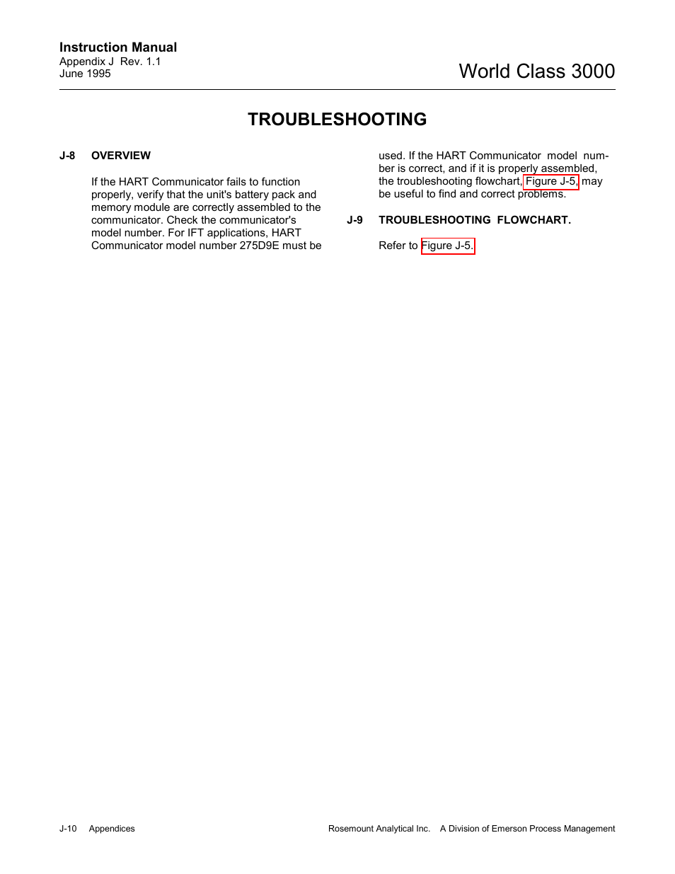 World class 3000, Troubleshooting | Emerson Process Management 3000 User Manual | Page 174 / 182