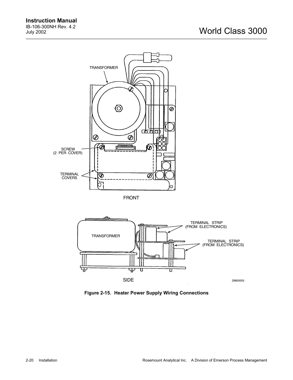 To figure 2-15, Figure 2-15), World class 3000 | Instruction manual | Emerson Process Management 3000 User Manual | Page 52 / 182