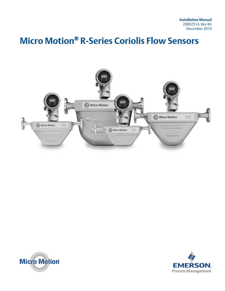 Emerson Process Management MICRO MOTION 1500 User Manual | 14 pages