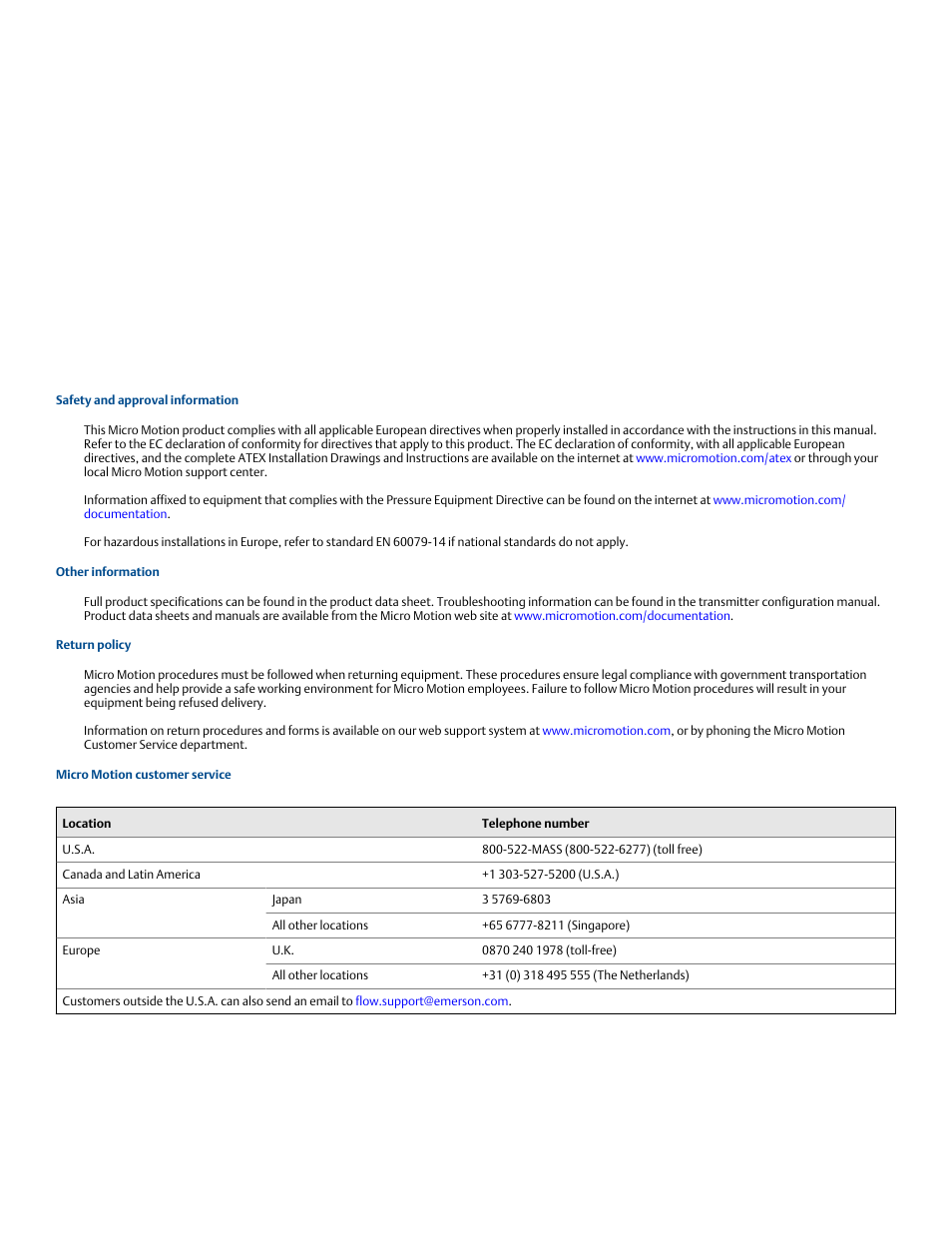 Emerson Process Management MICRO MOTION 1500 User Manual | Page 2 / 14