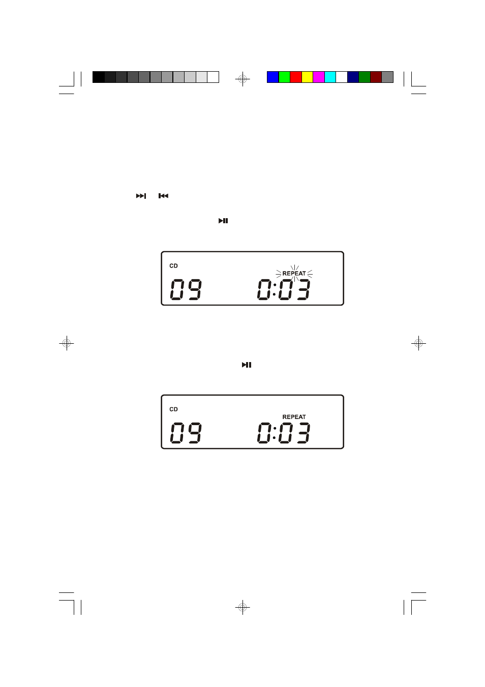 2 1 repeat playback, All tracks repeat | Emerson Radio ES58 User Manual | Page 22 / 34