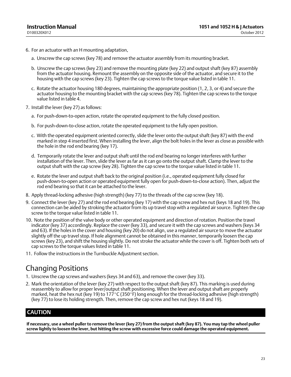 Changing positions | Emerson Process Management 1051 User Manual | Page 23 / 40