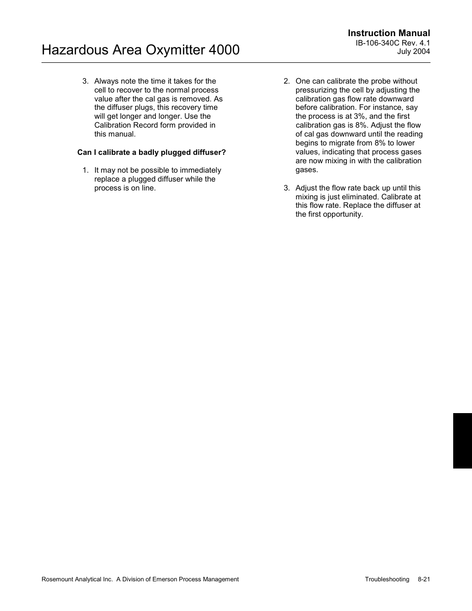 Hazardous area oxymitter 4000 | Emerson Process Management OXYMITTER 4000 User Manual | Page 117 / 150