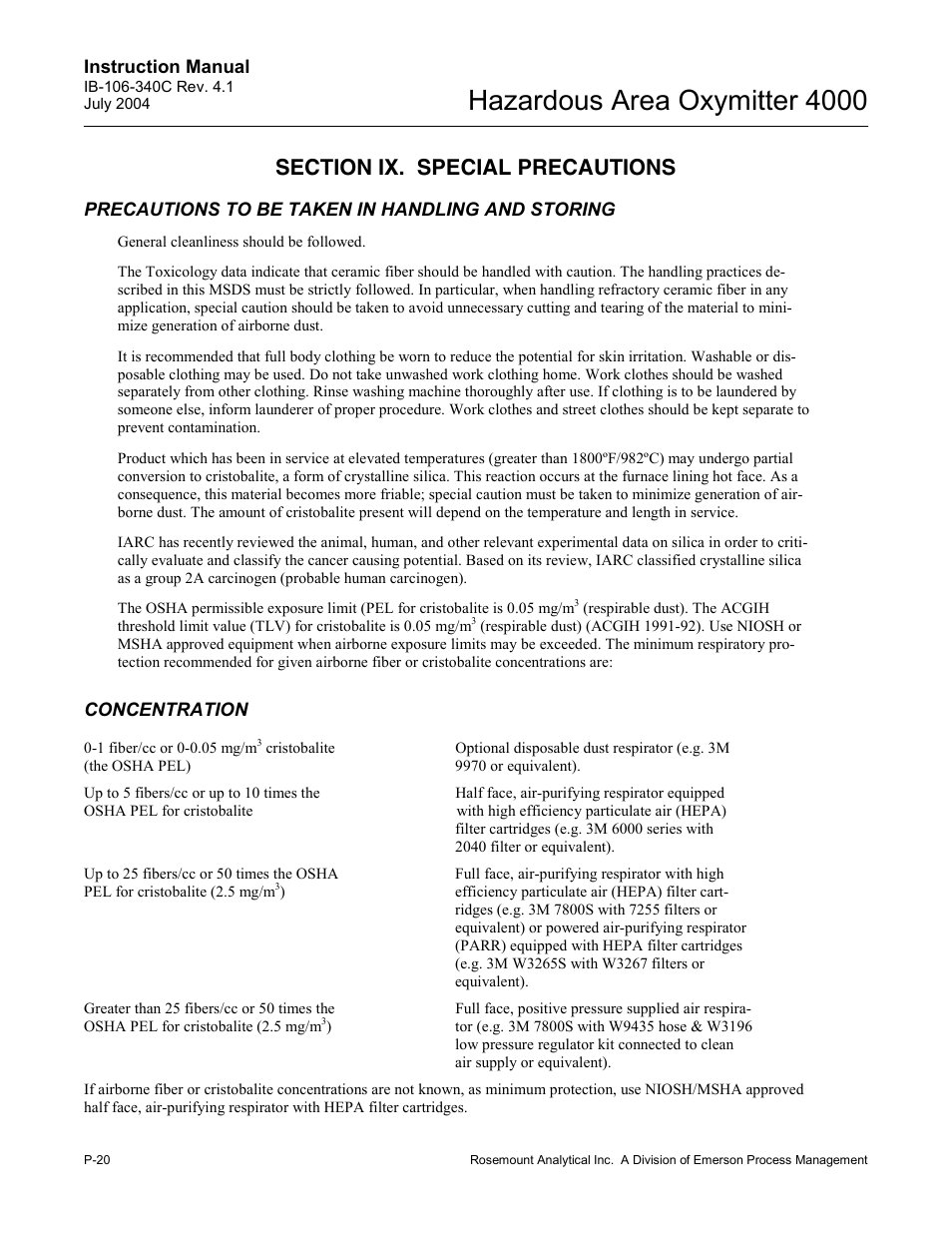 Hazardous area oxymitter 4000 | Emerson Process Management OXYMITTER 4000 User Manual | Page 28 / 150