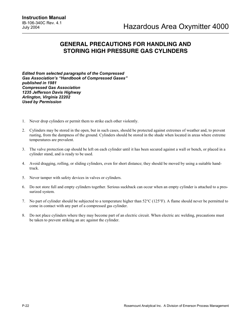 Hazardous area oxymitter 4000 | Emerson Process Management OXYMITTER 4000 User Manual | Page 30 / 150