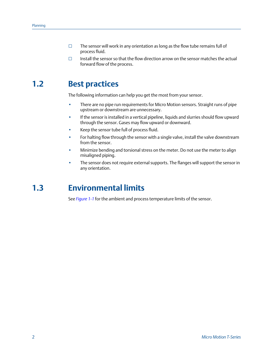 Best practices, Environmental limits, 2 best practices | 3 environmental limits | Emerson Process Management MICRO MOTION T-SERIES User Manual | Page 6 / 18