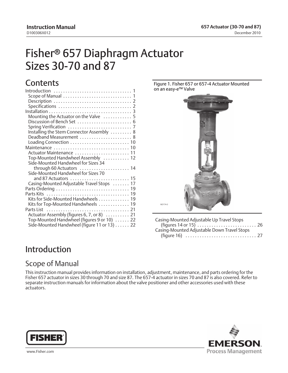 Emerson Process Management FISHER 657 User Manual | 28 pages