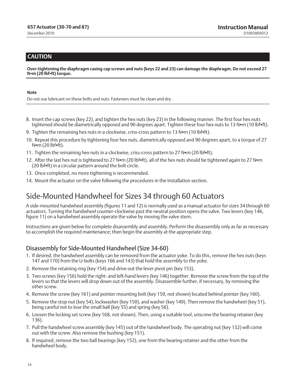 Emerson Process Management FISHER 657 User Manual | Page 14 / 28