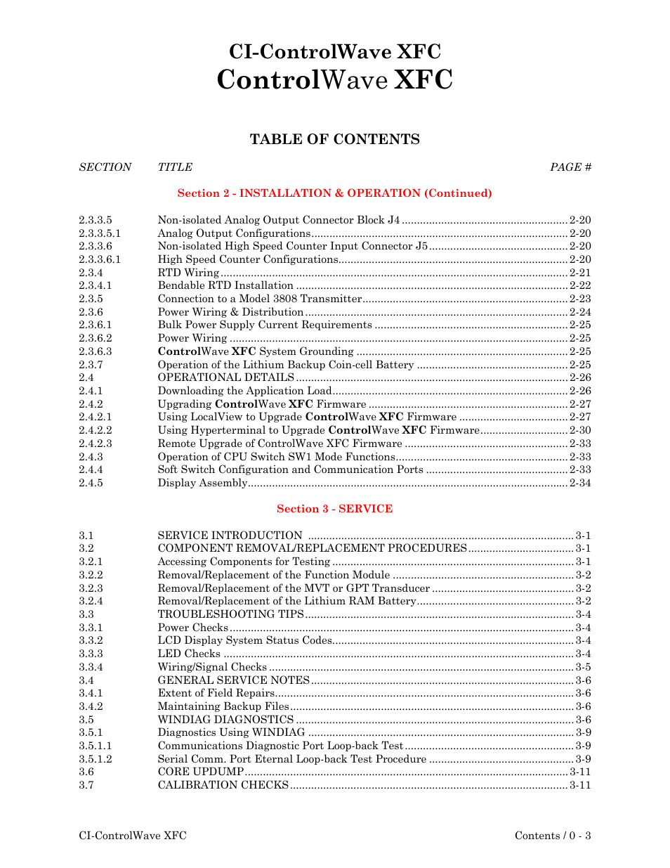 Emerson Process Management ControlWave XFC User Manual | Page 13 / 200