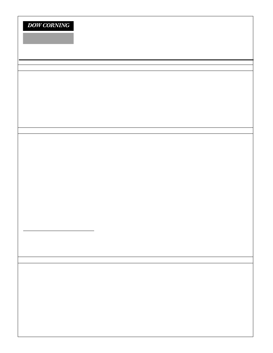 Dow corning corporation, Material safety data sheet | Emerson Process Management ControlWave XFC User Manual | Page 148 / 200