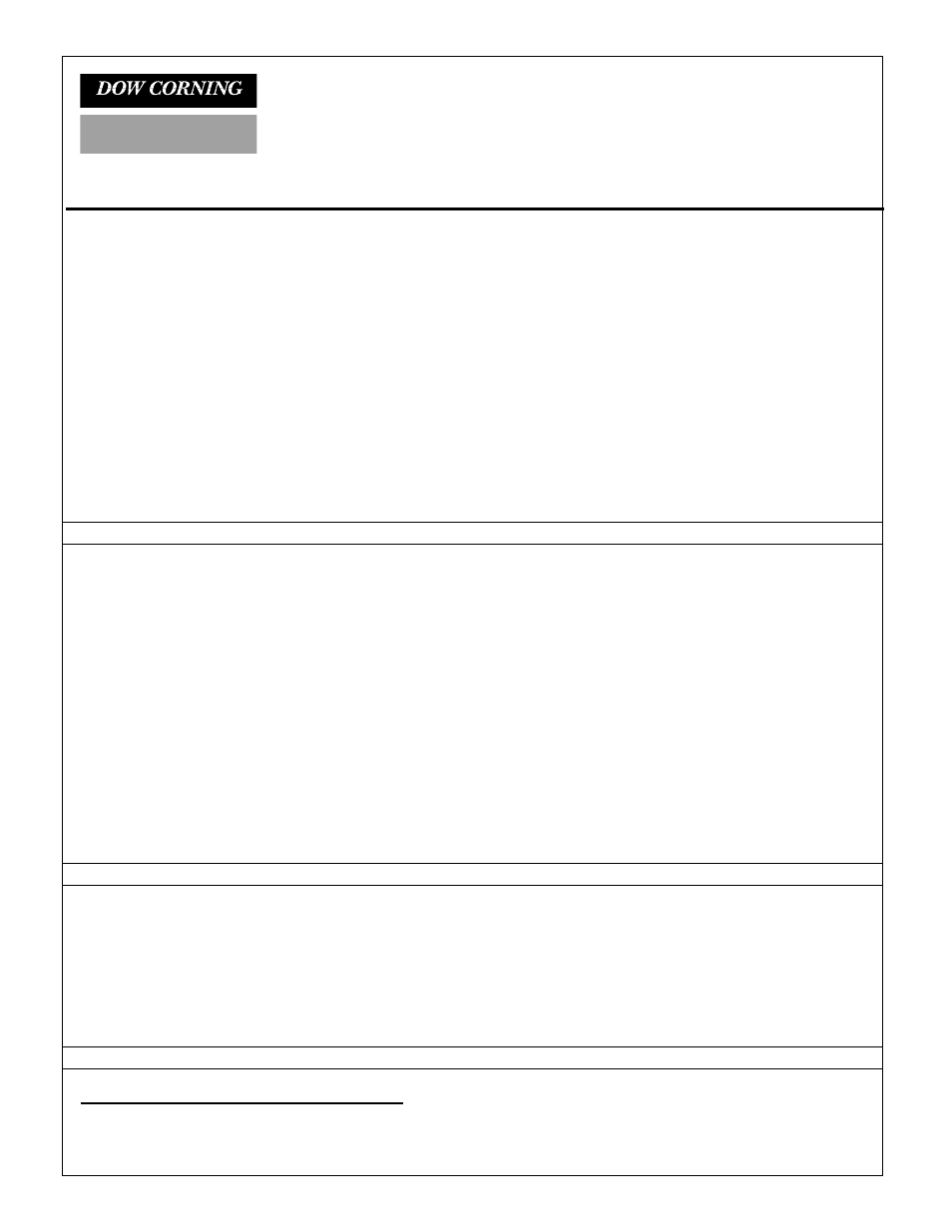 Dow corning corporation, Material safety data sheet | Emerson Process Management ControlWave XFC User Manual | Page 150 / 200